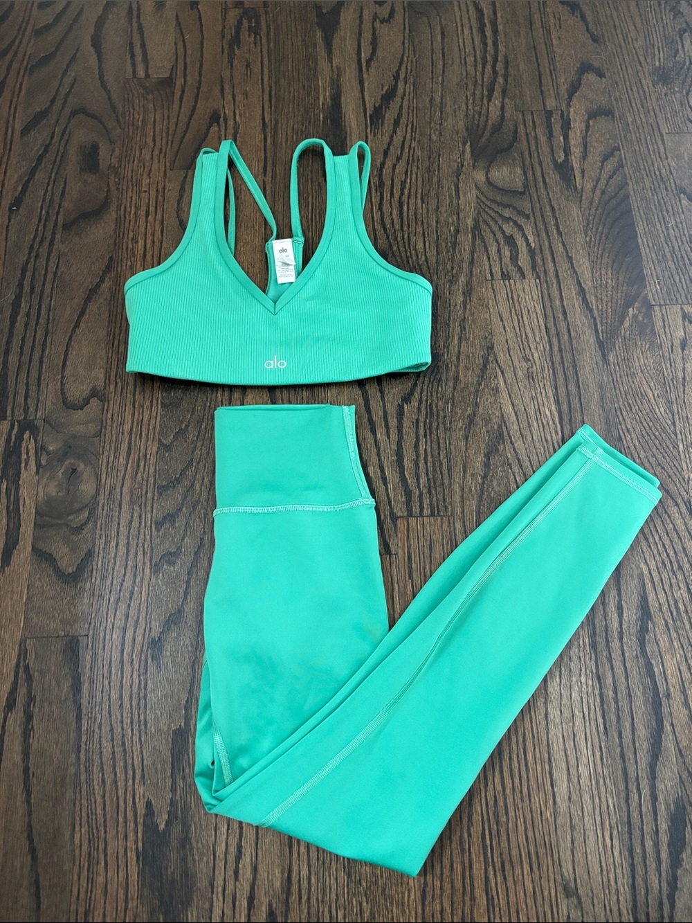 Alo Yoga Green Workout set XS